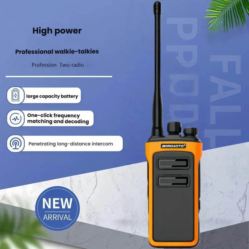 MOTOWEISU Portable Two Way Long Range High Power Walkie Talkie UHF 400-470 Mhz VOX Clear Sound Upgrade Two Way Radio for Outdoor