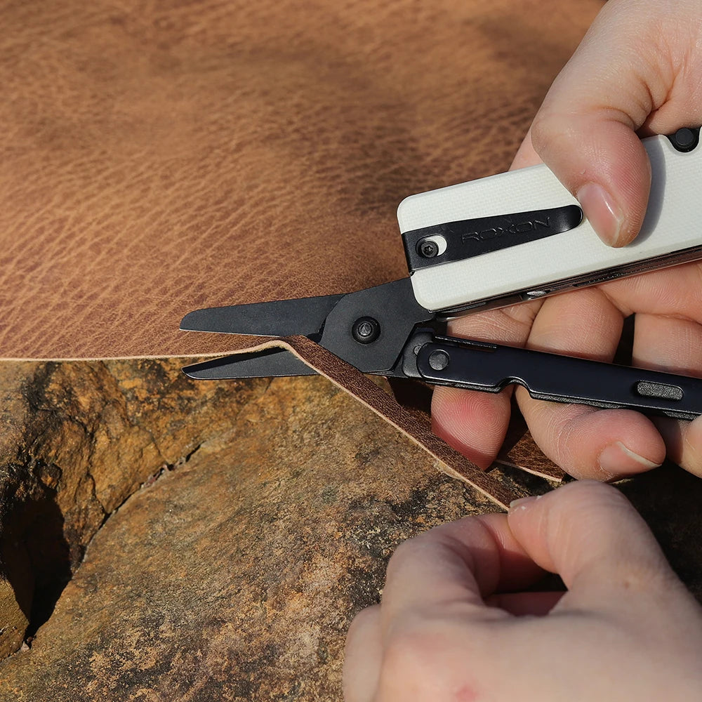 ROXON KS2EMulti-function pocket knife with big scissor tool, G10 handle and Pocket clip good for Campin