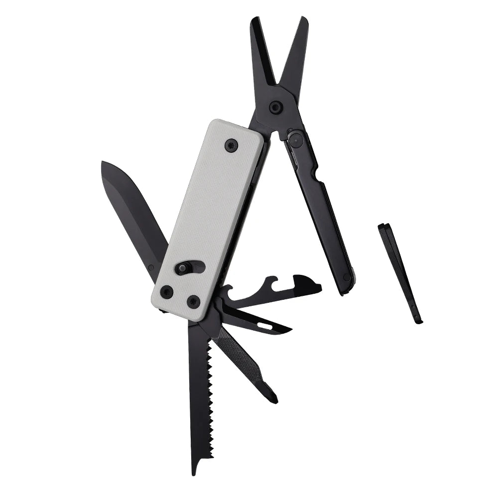 ROXON KS2EMulti-function pocket knife with big scissor tool, G10 handle and Pocket clip good for Campin